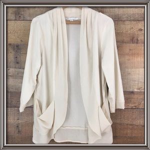 Lauren Conrad Lightweight Sheer Cream Blazer